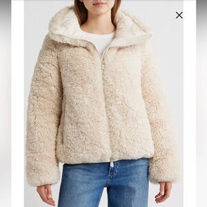 Save the duck Jennie faux fur beige Faux Fur Jacket NWT
